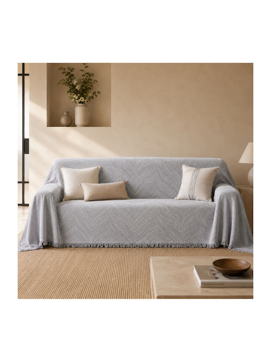 My Home Luxury Überwürfe Set 3 Stück Grau