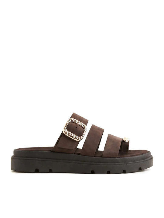 Shoelover Sandale Casual Damă Flatforme Maro Di...