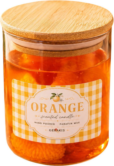 Candle Light Aromatisches Kerze in Gefäß mit Orange Parfüm 160gr