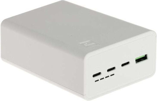 Green Cell PowerPlay 30000mAh 30W με Θύρα USB-A και 3 Θύρες USB-C Power Delivery / Quick Charge 3.0 Λευκό