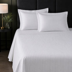 Hotel Sheet Cotton Satin 220x250cm 80% Cotton 20% Polyester 240tc 18-1-220