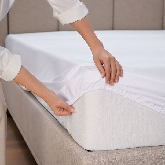 Hotel Fitted Sheet 160x200+30cm 80% Cotton 20% Polyester 144tc 18-3-160-9
