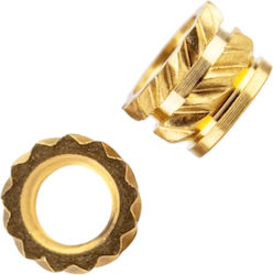 Комплект Пластмасови Вложки Резба Лаптоп Brass Knurled Threaded Insert M2 Комплект 10 Бр Златисти Код 1-bolt003