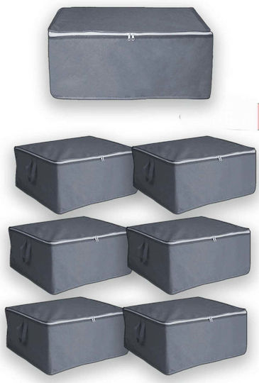 SteweHome Storage Case for Blanket/Duvet / Coat / Knitwear / Clothes / Bags in Grey Colour 64x45x22cm 6pcs