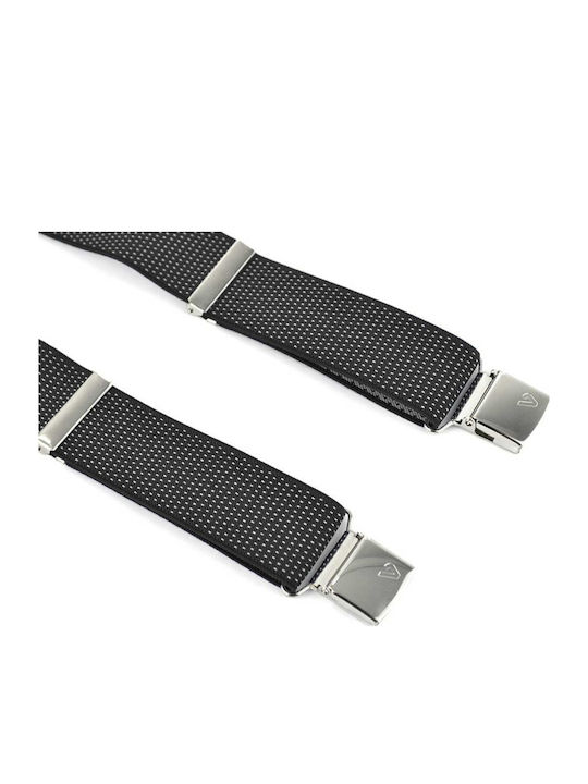 Men's Suspenders Victoria 35mm 4 Clips 63036-667f Black