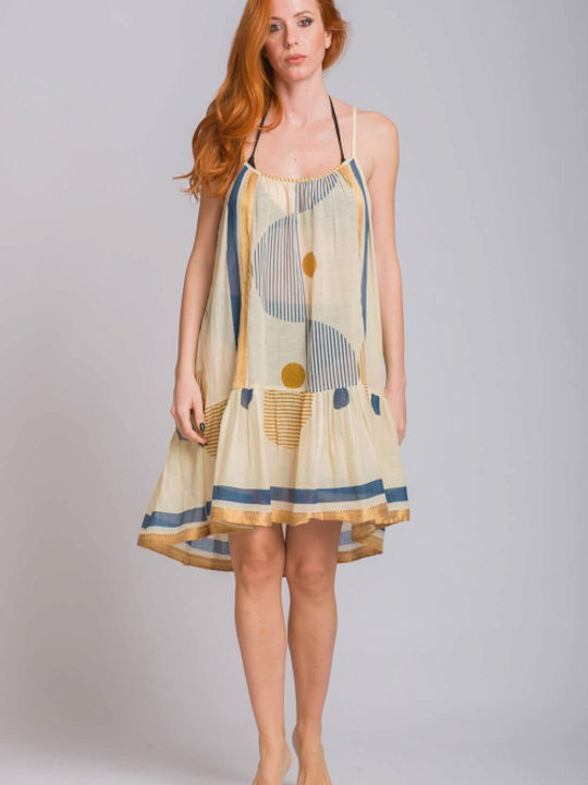 Rima Beachwear Women's Mini Beach Dress Yellow