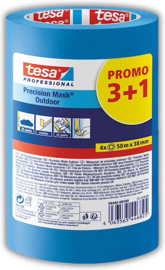 Tesa Ταινια Μασκαρισματος Uv Μπλε 26 Εβδομ 50m Χ 38mm 3+1 Promo Pack