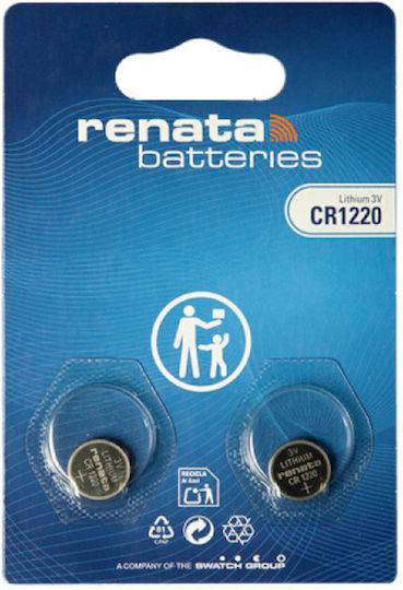 Renata Renata Lithium Uhrenbatterien CR1220 2 Stück