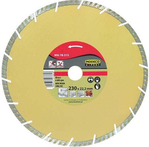 Modeco Cutting Disc For Construction Materials 230mm