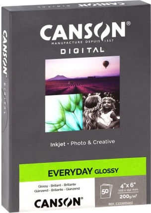 Canson Gloss Photo Paper 200gr/m² for Inkjet Printers 50 Sheets