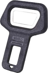 Universal Metal Seat Belt Buckle Alarm Stoppers Black 2 Pieces Auto Gs 20631