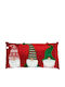 Christmas Decorative Pillow "Santa Claus" Fylliana Fl012 Red-Green-White 30x60cm