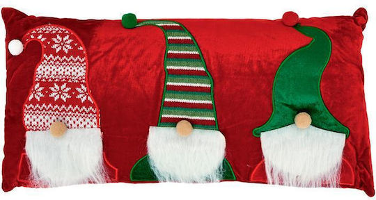Christmas Decorative Pillow "Santa Claus" Fylliana Fl012 Red-Green-White 30x60cm