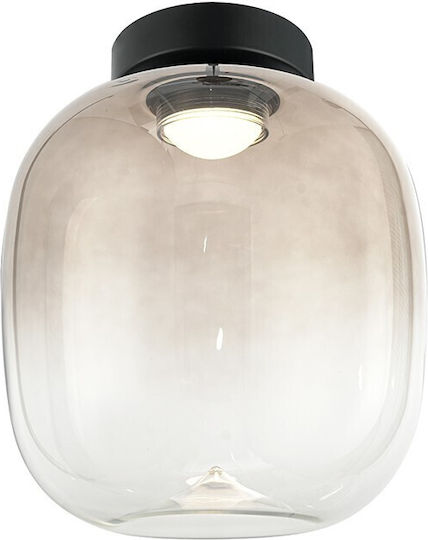 VK Lighting Plafonieră de Tavan 24 cm Neagră cu LED Integrat