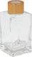 Glass Bottle Room Fragrance 90 Ml 4.5x4.5x10 Cm Gold Cap Keskor 62567