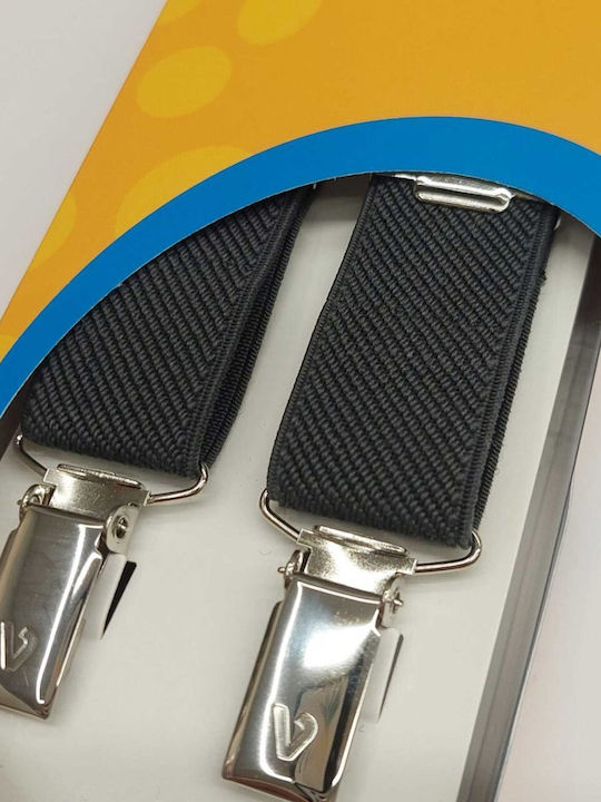 Victoria Kids Suspenders in Grey Colour with 3 Clips