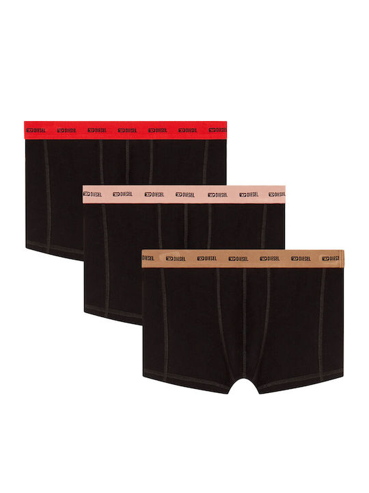 Diesel Ανδρικά Μποξεράκια Καφέ 3Pack
