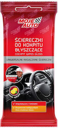 Moje Auto Καθαριστικά και Γυαλιστικά Μαντηλάκια για Ταμπλό Αυτοκινήτου με Άρωμα Λεμόνι 24τμχ