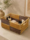 SteweHome Καλάθι Αποθήκευσης Rattan Κίτρινο 33x22cm