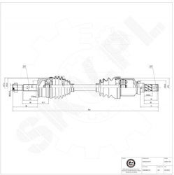 Ημιαξόνιο Mitsubishi Colt Vi Smart Forfour Εμπρός Αριστερό Pmr980747