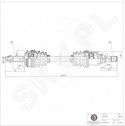 Ημιαξόνιο Toyota Yaris Εμπρός Αριστερό 4342052180 Ημιαξόνιο Toyota Yaris Εμπρός Αριστερό 4342052180