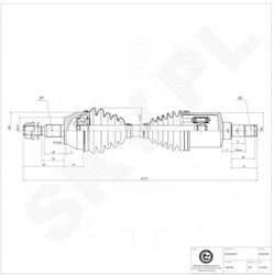 Ημιαξόνιο Ford C-max Ii Focus Iii Grand C-max Εμπρός Αριστερό 1686194