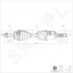 Ημιαξόνιο Subaru Legacy Iv Outback Εμπρός Αριστερό Δεξιό 28321ag000
