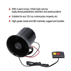 Horn Siren 12V 105dB 3 Alarm Sounds Car Ez2886