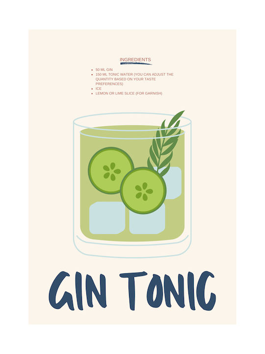 Poster Gin & Tonic Pst25481 50cm x 70cm-71127pd155025