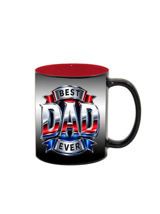 Cană Magică Neagră Cu Interior Roșu Dad