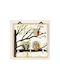 Wooden Wall Key Holder 3 Hooks 12x2.5x12cm