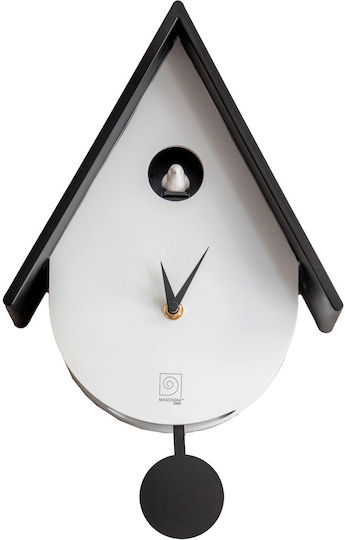 Mascagni Wall Clock With Pendulum White 40x23.5cm