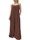 Women's Brown One-Piece Jumpsuit