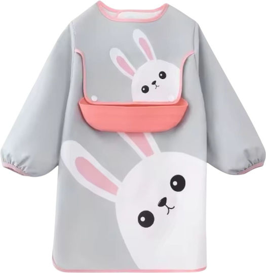 Queen Mother Mrs Bunny Αδιάβροχη Ποδιά Υφασμάτινη με Μανίκια Γκρι