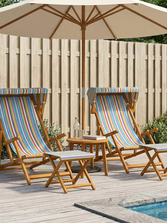 vidaXL Wooden Outdoor Chair Multicolour with Cu...