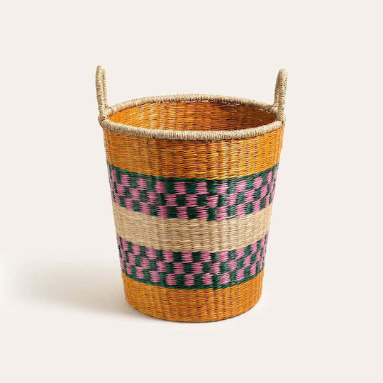 SteweHome Decorative Wicker Basket Multicolour 33x35cm