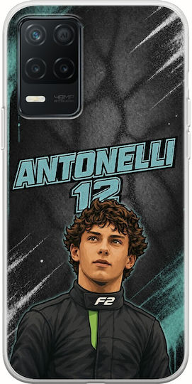 Калъф Pole Position Collection Kimi Antonelli Realme 8 5G Гъвкав TPU Прозрачен Силикон