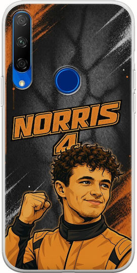 Husă Pole Position Collection Lando Norris Huawei Honor 9X TPU Flexibil Silicon Transparentă