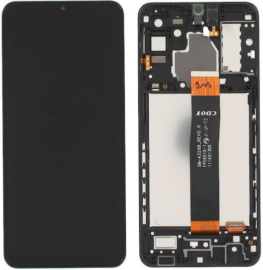 Samsung A326b Galaxy A32 5g Lcd Touch Negru Cu Ramă Original Gh82-25121a/25122a Service Pack
