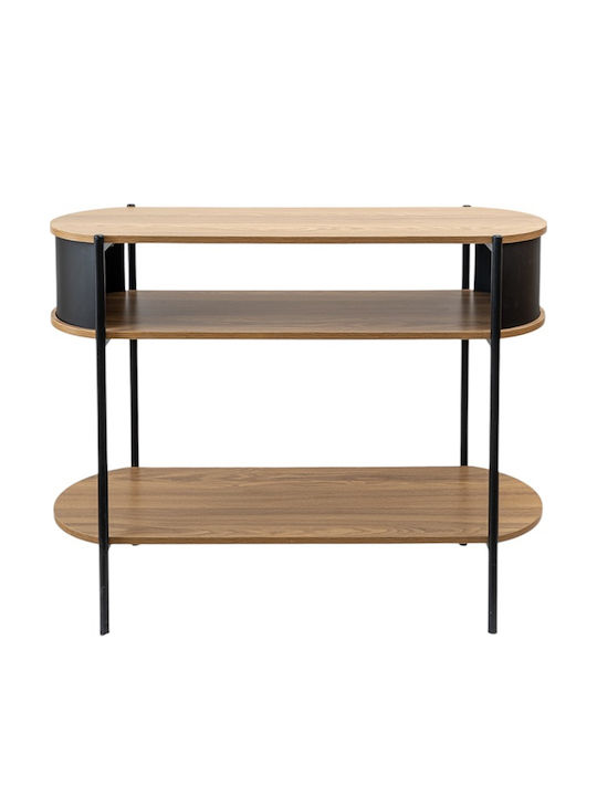 Console Table from Wood & Metal Black L100xW39xH76cm