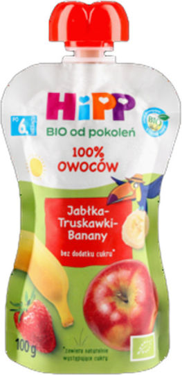 Hipp Плодовo пюре Без добавена захар 100гр за 6+ Месеца