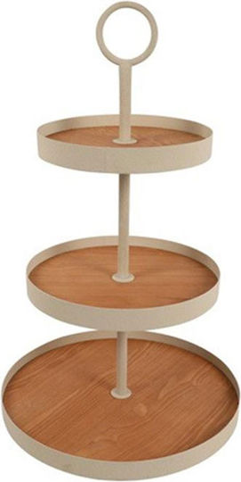 Atmosphera Μεταλλική Εταζέρα Λευκή Ø40.5cm