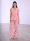 Celestino Women's Shirt Striped Viscose Fuchsia