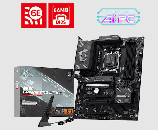 MSI B850 Gaming Pro WIFI6E Motherboard ATX με AMD AM5 Socket 7E89-001R