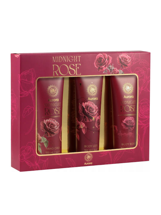 Aurora Natural Midnight Rose Skin Care Set for Moisturizing 3 Pieces