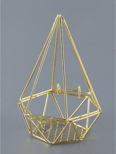 Element Decorativ Metalic Diamant Auriu 10x6.5cm 1 Buc