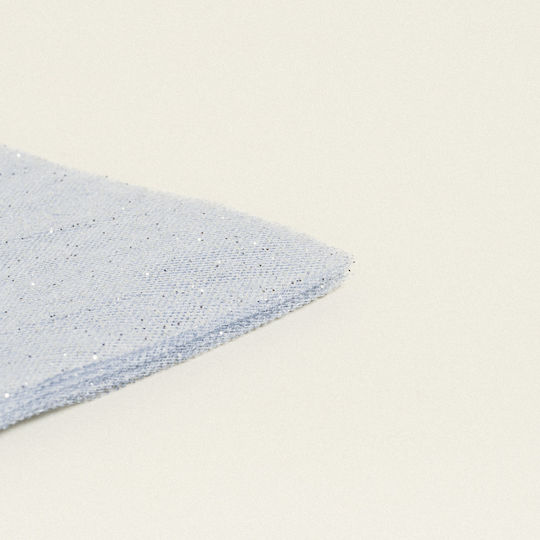 Beauty Home Μαντηλι Τουλι Γκλιτερ 35 X 35 Cm Ασημί Beauty Home