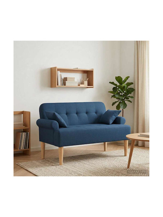 Two-Seater Couch Blue 120x65x79cm