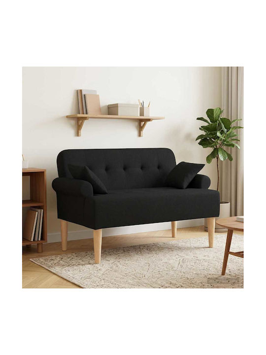 Two-Seater Couch Black 120x65x79cm