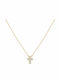 Senzio Belibasakis Women's Gold Cross 9K with Chain